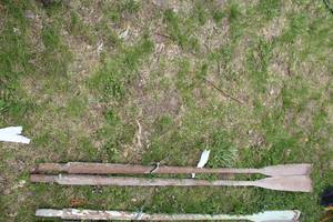 lot 341 image: Lot of (2) Wooden Oars
