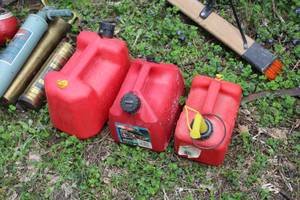 lot 346 image: Lot of (3) Plastic Gas Cans