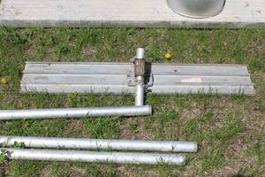 lot 379 image: 45x8 Cement Leveler w (3) 74 Poles