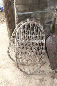 lot 396 image: Lot of (1 Pair) Vintage Snow Shoes