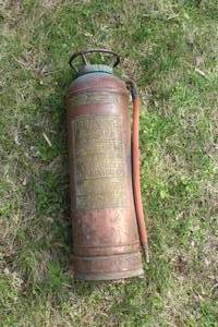 lot 406 image: Vintage Red Star Fire Extinguisher