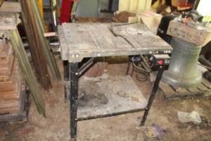 lot 311 image: Sears Craftsman 1-12 hp hp Router with Sears Craftsman Work Center Router Table