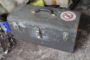 lot 545 image: Metal Tool Box w Misc. Hardware