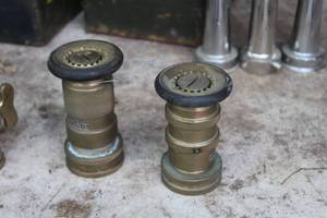 lot 552 image: Lot of (2) Vintage Brass Water Hose Nozzles