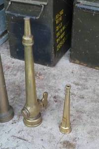 lot 553 image: Lot of (2) Vintage Brass Water Hose Nozzles