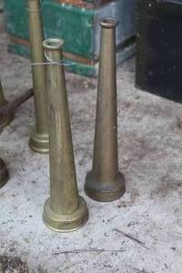 lot 554 image: Lot of (2) Vintage Powhatan B & I Works Brass Water Hose Nozzles