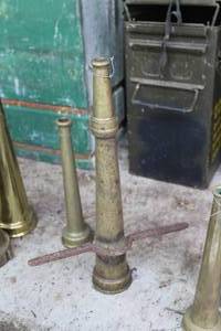 lot 555 image: Lot of (2) Vintage Brass Water Hose Nozzles