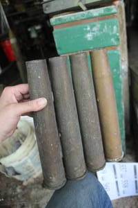 lot 558 image: Lot of (4) Spent Large Cal Shell Casings