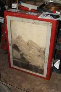 lot 476 image: Vintage Fire Hose Box with Fire Hose