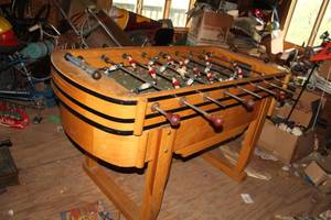 lot 185 image: Vintage Table Soccer Limited Monaco Foosball Table with Cast Iron Players