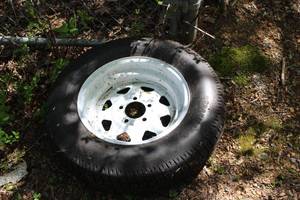 lot 223 image: Size ST20575D15 Trailer Tire on 15 Rim
