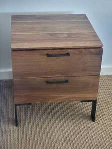 lot 12 image: Modern Styled Bedside Table by Room & Board A
