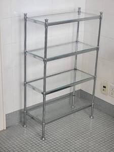 lot 40 image: Tempered Glass Metal Shelf (39)