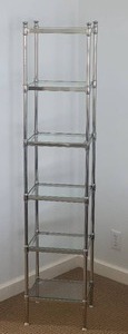lot 41 image: Tempered Glass Metal Shelf (60)