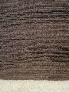 lot 23 image: Mocha Ribbed Area Rug  66 x 94