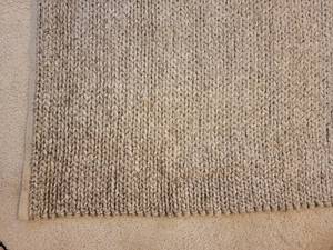 lot 24 image: Gray Wool Blend Knit Area Rug by Goodweave  78 x 118