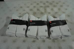 18 Pairs NEW Under Armour Cotton Socks - Large