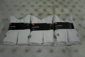 18 Pairs NEW Under Armour Cotton Socks - Large