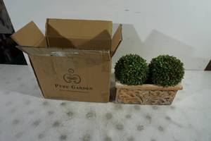 2 Piece Potted Realistic Look Faux Plant Set