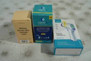 Rae Immunity Dietary Supplement, Liquid IV, Infrared Thermometer