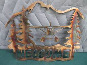 METAL LAZERED WELCOME SIGN