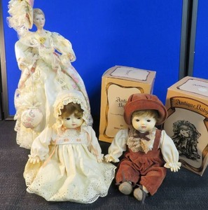 2 ANTIQUE BABYS BY OIKE CO. LTD PLUS PORCELAIN LADY