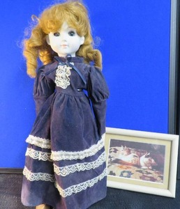 PORCELAIN DOLL AND PICTURE