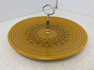 12 Vintage Antique Gold Fiesta Serving Plate Unmarked