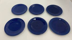 6 Vintage Cobalt Blue 6 14 feista Plates
