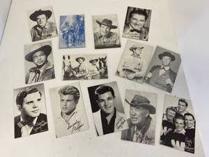 Group Of Vintage Actors Cards With Printed Autographs