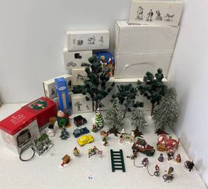 Large Group Of Department 56 Heritage Collection Accessories
