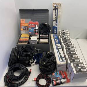 Group Of Misc. Cassette Tapes including Star Wars And Misc. Electrical items.
