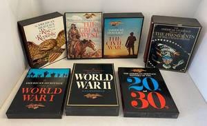 Group Of American Heritage Book Sets Including Civil War, WWI,WWII And More