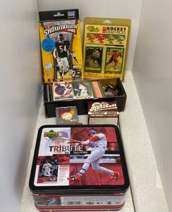 Group Of Misc. Sports Cards And Tins