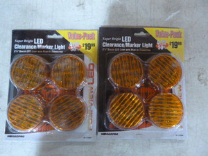 lot 92 image: 2 Packs of Road Pro Amber LED ClearanceMarker Lights