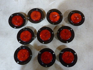 lot 93 image: 10 Peterson Manufacturing Red LED Clearance Lights
