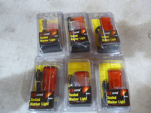 lot 108 image: 6 LeCor Red Sealed Marker Lights