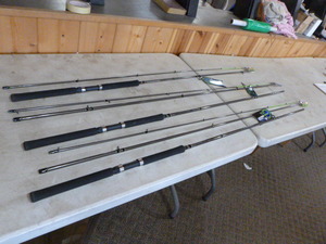 lot 312 image: 3 South Bend Ultra Fight Tackle Round House Fishing Rods
