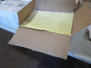 lot 377 image: Case of Office Depot Yellow Lined Notepads