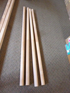 lot 391 image: 4 Design House High Crown Wooden Hand Rails