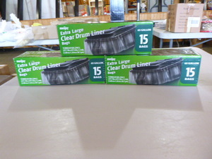 lot 402 image: 3 Boxes of Meijer Extra Large Clear Drum Liner Bags