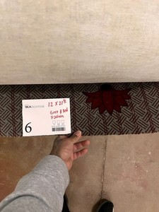 Carpeting 216x12 Grey & Red Pattern