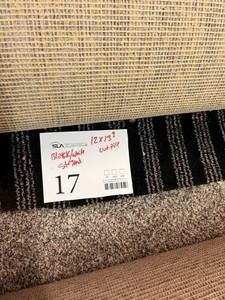 Cut Pile Carpeting 132x12 BlackWhite Strand