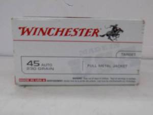 lot 28 image: 100 Winchester 45 Auto 230gr Full Metal Jacket