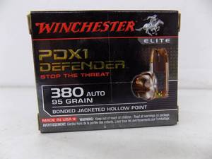 lot 56 image: 20 Winchester PDXI Defender 380 Auto 95gr
