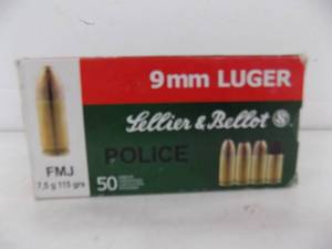 lot 62 image: 50 Lellier & Bellot 9mm Luger