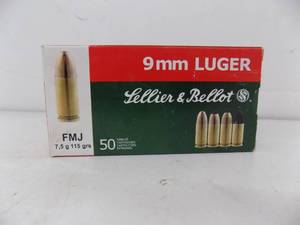 lot 63 image: 50 Lellier & Bellot 9mm Luger