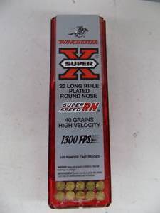 lot 66 image: 100 SuperX 22 LR Round Nose