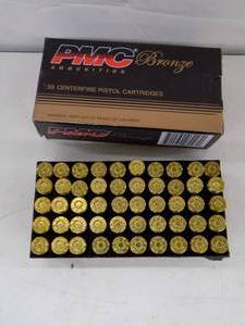 lot 73 image: 50 PMC Bronze 9mm Luger 115gr FMJ