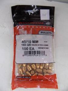 lot 101 image: 100 Winchester 4010mm 165gr Bullets